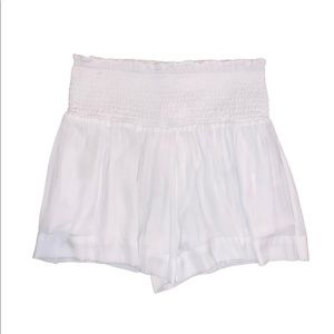 TCEC White Smocked Shorts